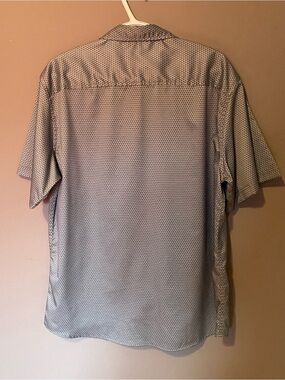 Men's Short-Sleeve Patterned Button-Up Shirt - light Green-Grey